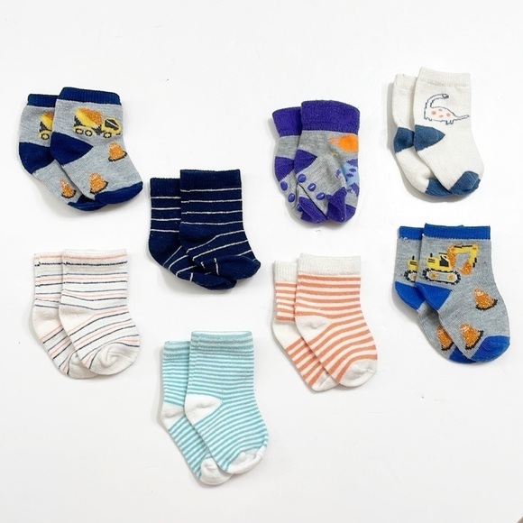 Assorted baby socks - 8 pairs - Picture 1 of 2